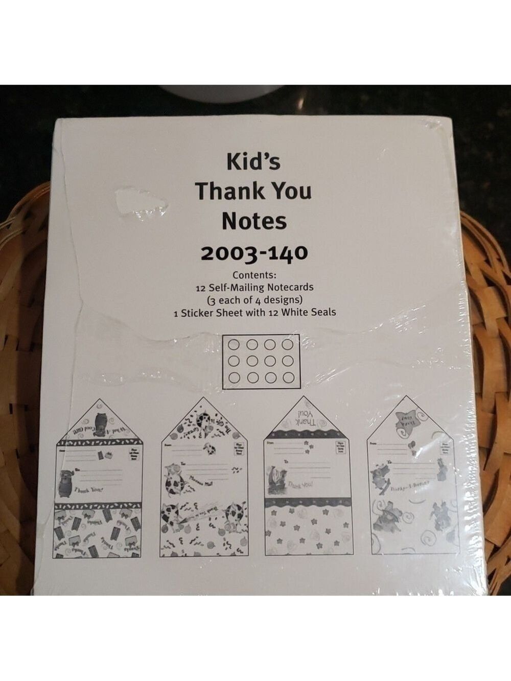 Sally Foster Thank You Note Cards 12 Total Stickers Seals Nautical Cow … - Picture 2 of 10